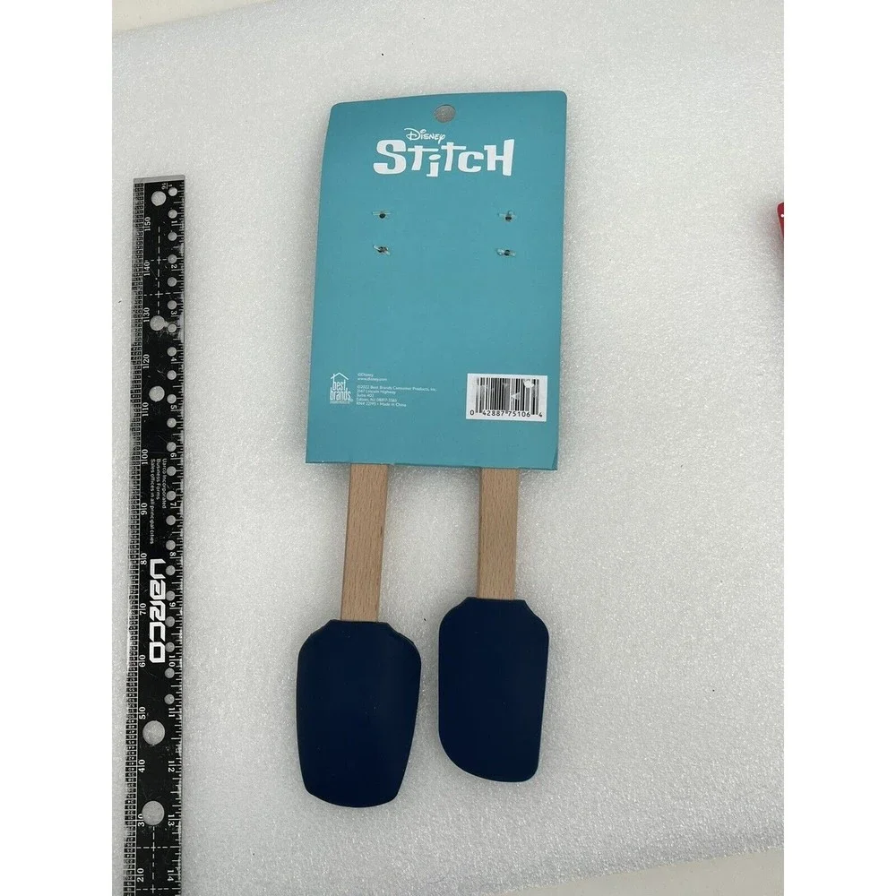 Disney Stitch Christmas Silicone Spatula & Spoon Set Blue Winter Holidays Snow